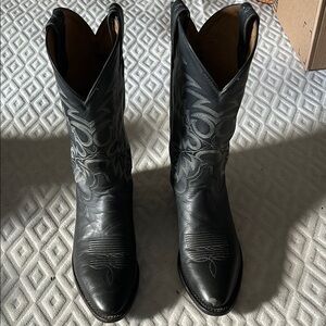 Tony Lama 11D black Western Cowboy Boots